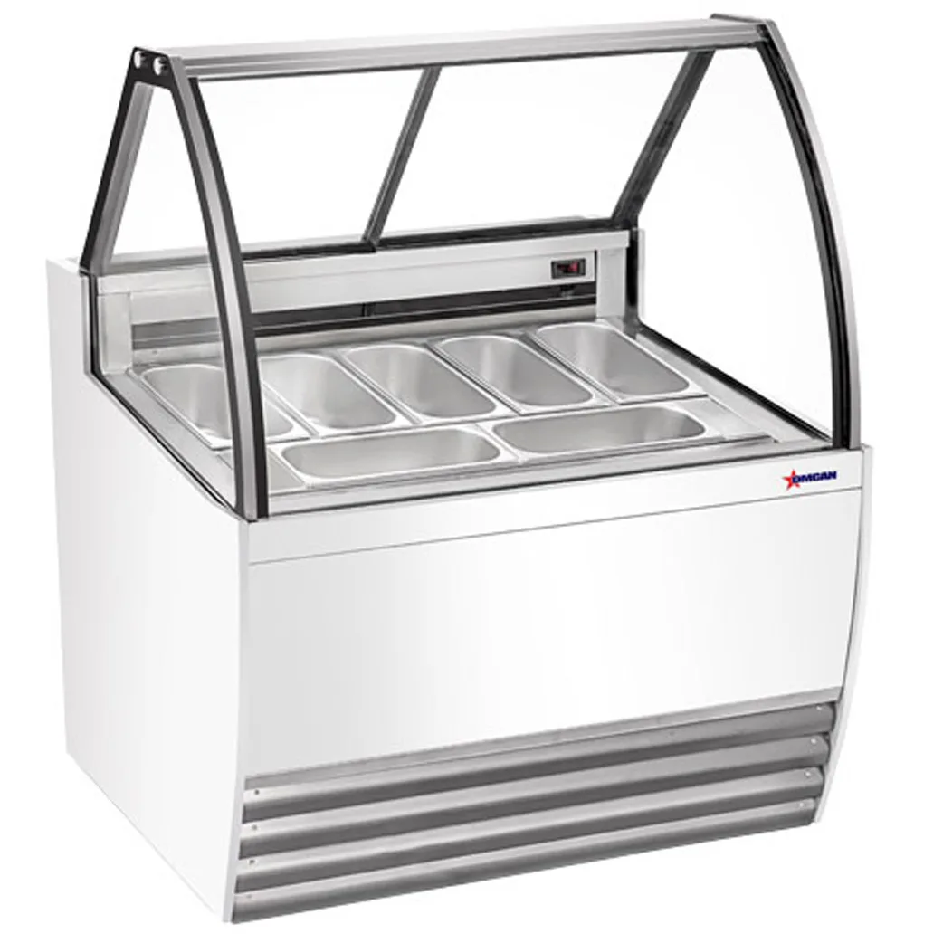 Omcan USA 47571 (FR-CN-0007W) 41" Gelato Dipping Cabinet w/ Curved Sneeze Guard