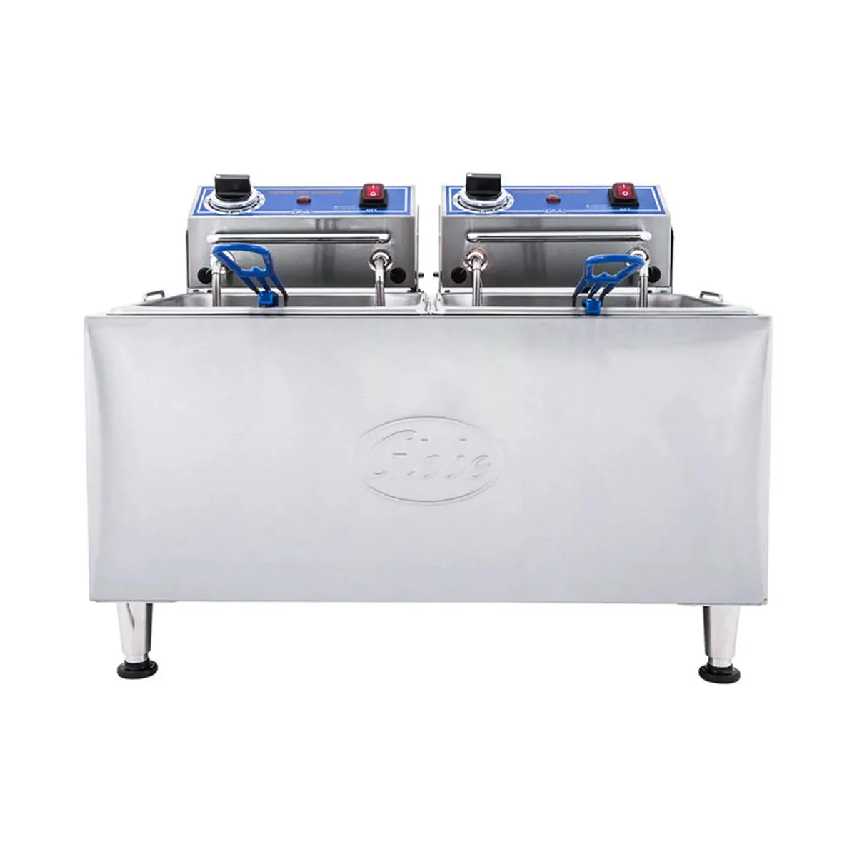 Globe PF32E Split Pot Countertop Electric Fryer w/ 2 Baskets, 32 Lb. Capacity, 208/240V