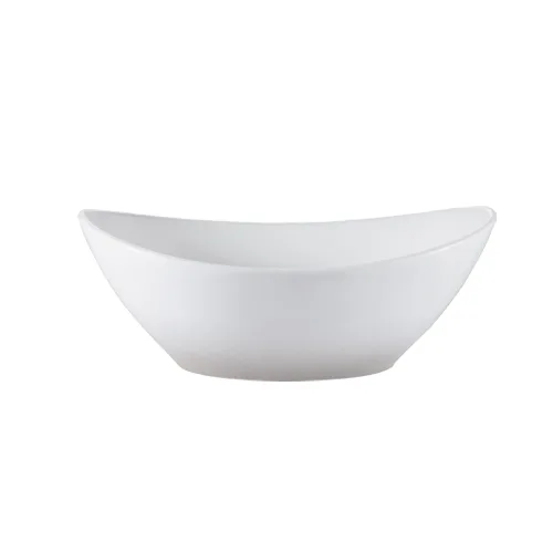 CAC China F-OV7 RCN Soup Bowl, 16 Oz., 7-3/4" L x 5-3/4" W x 3" H, Oval Porcelain White - Dozen