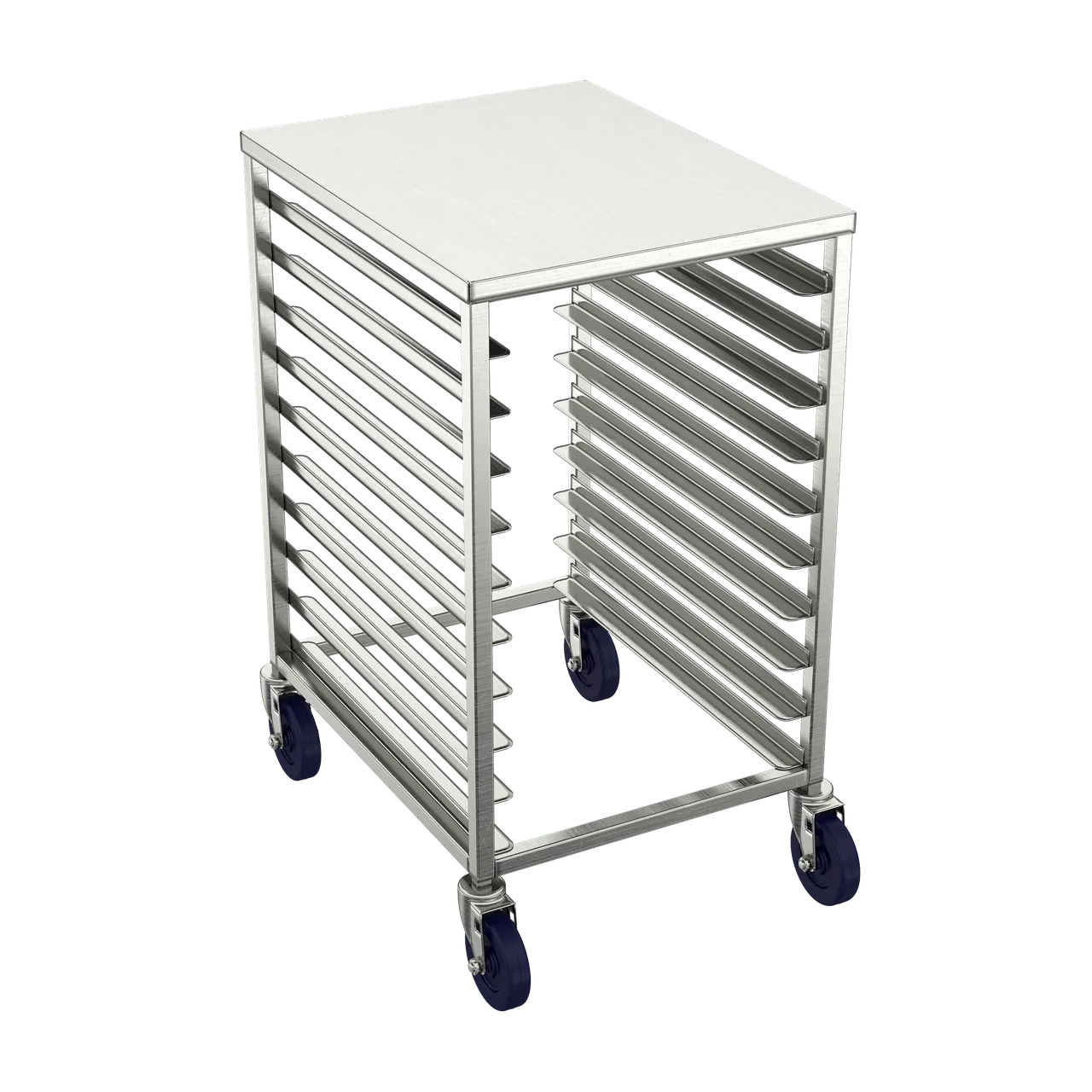 Winholt AL-1810H-ALTOP Mobile Half Size End Load Pan Rack w/ (10) 18" X 26" Pan Capacity
