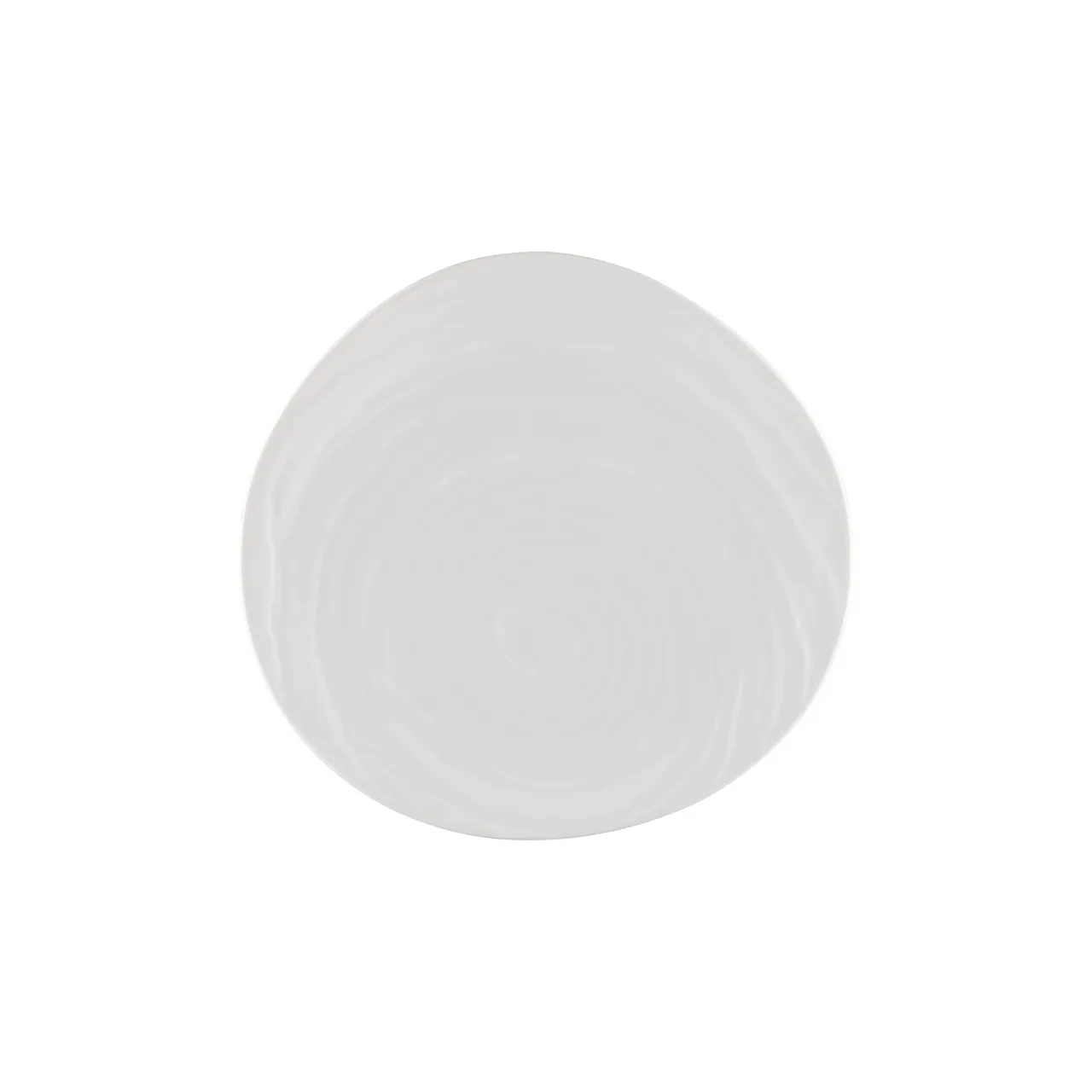 CAC China BHM-8 Bahamas Plate, 8-1/2" Round, Embossed Rim, Porcelain, Bone White - Dozen