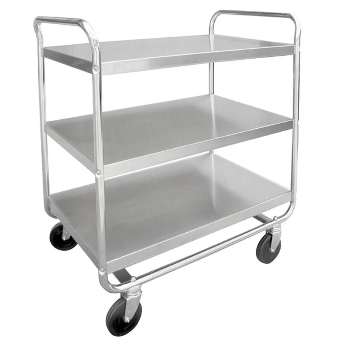 Lakeside 493 Stainless Steel 3 Shelf Tubular Utility Cart - 36" x 23" x 40-1/8"