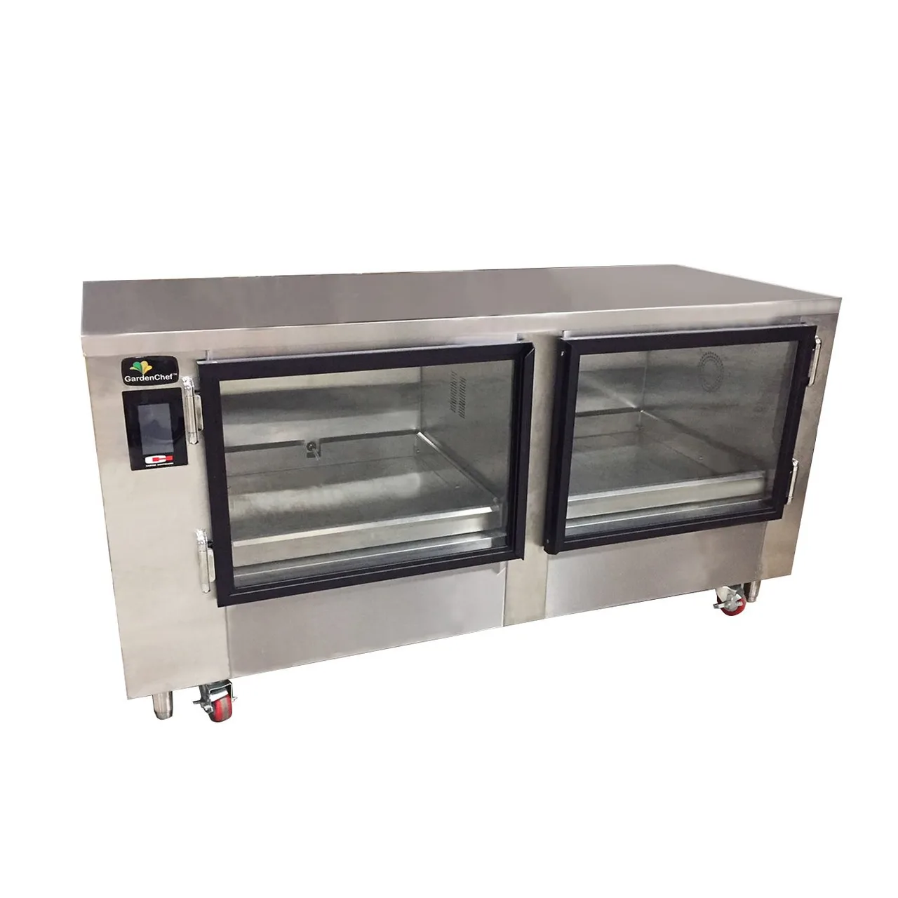 Carter-Hoffmann GC12 Gardenchef Herb & Microgreen Growing Cabinet, 65" Under-Counter, 2-Door, Stainless Steel, Automated Lights & Watering, 120V 4.4A