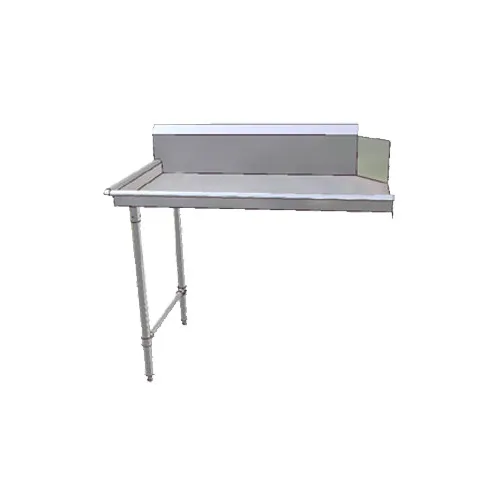 John Boos JDTC-20-24L-X 24" Clean Straight Dishtable w/ Left Table, 10" Backsplash, Steel Legs