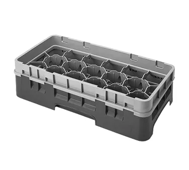 Cambro 17HS318184 Camrack Glass Rack, Half Size, Beige, 10x19.75x5.625, 17 Compartments, 2.875 Max Dia