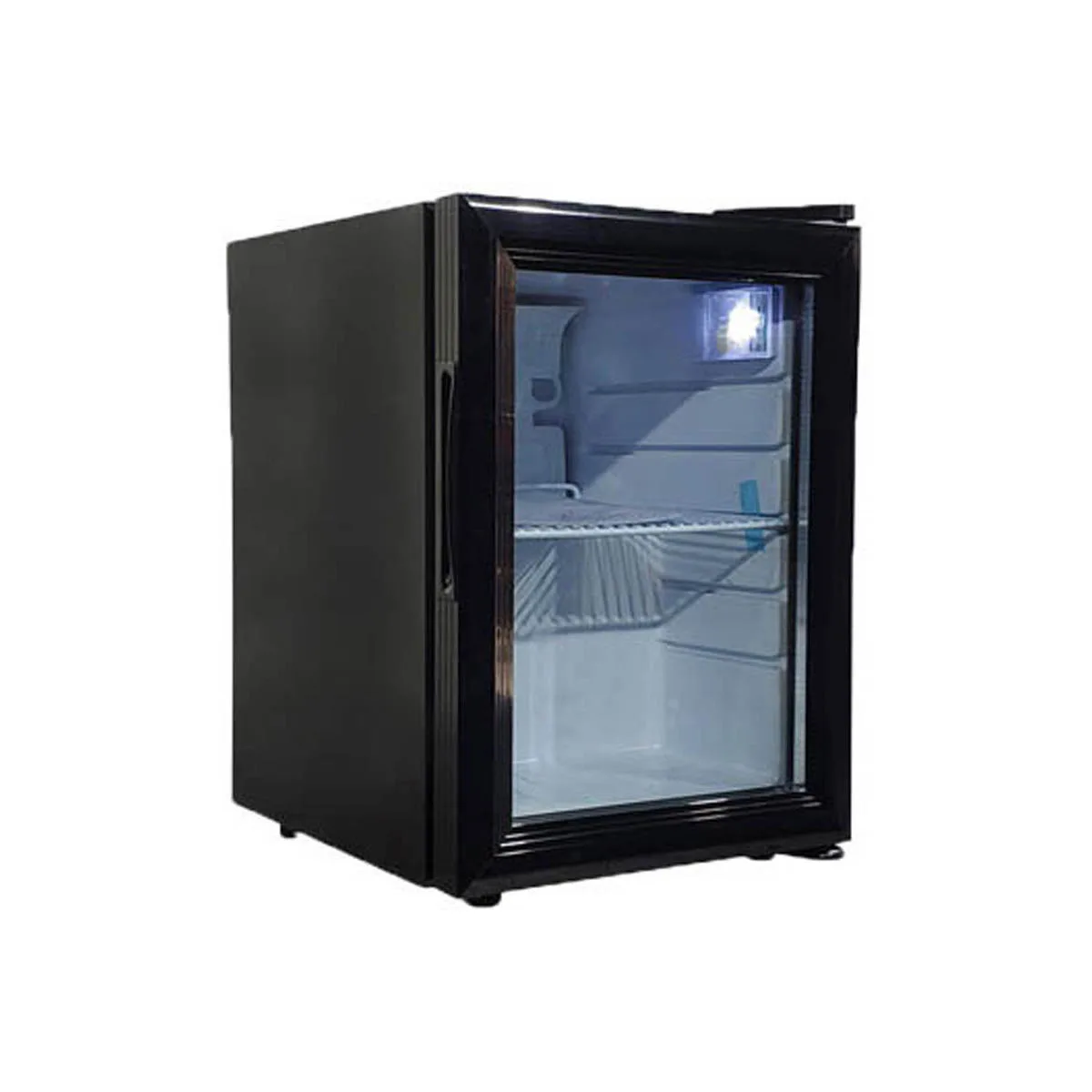 Omcan USA 44527 Countertop Glass Door Refrigerator, 16" Black, 0.75 cu ft, 32‑50°F Range, R600a, 110V