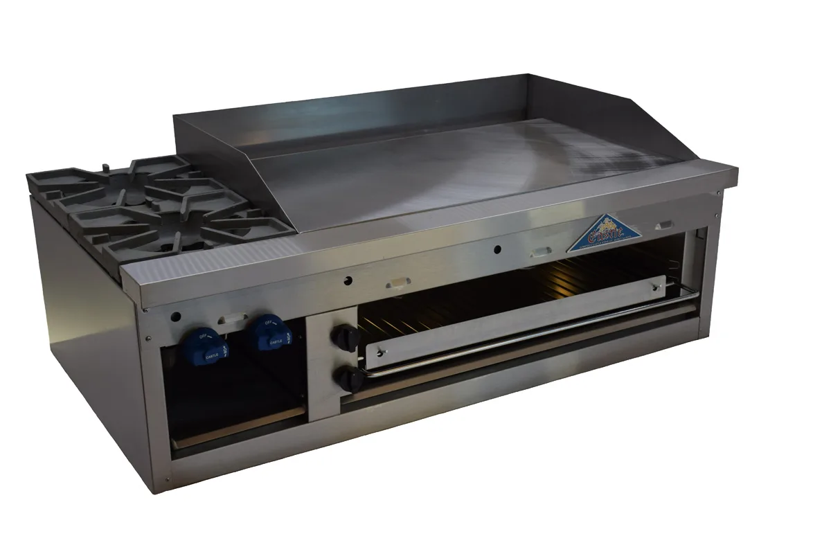 Comstock-Castle FHP48-36B 48" Countertop Gas Griddle/Hotplate/Chesemelter Combo, 108.000 BTU
