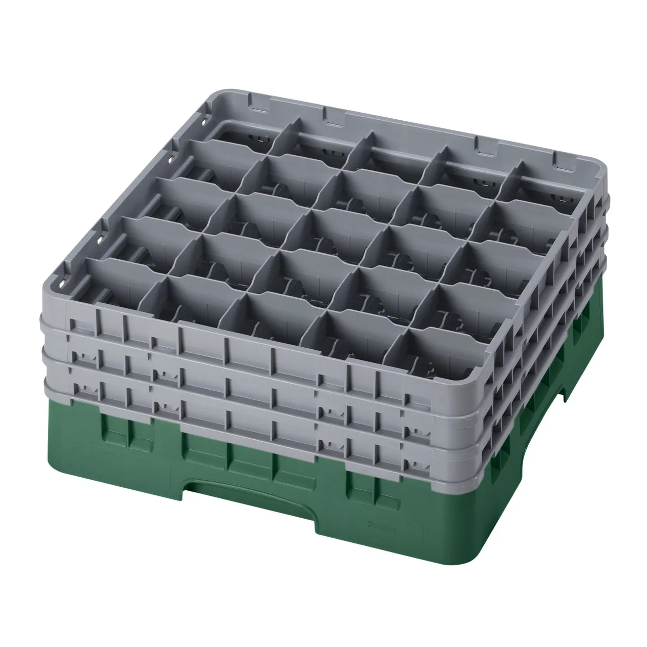 Cambro 25S738119 Camrack Glass Rack, Sherwood Green, Full Size, 19-3/4" x 19-3/4", 25 Compartments