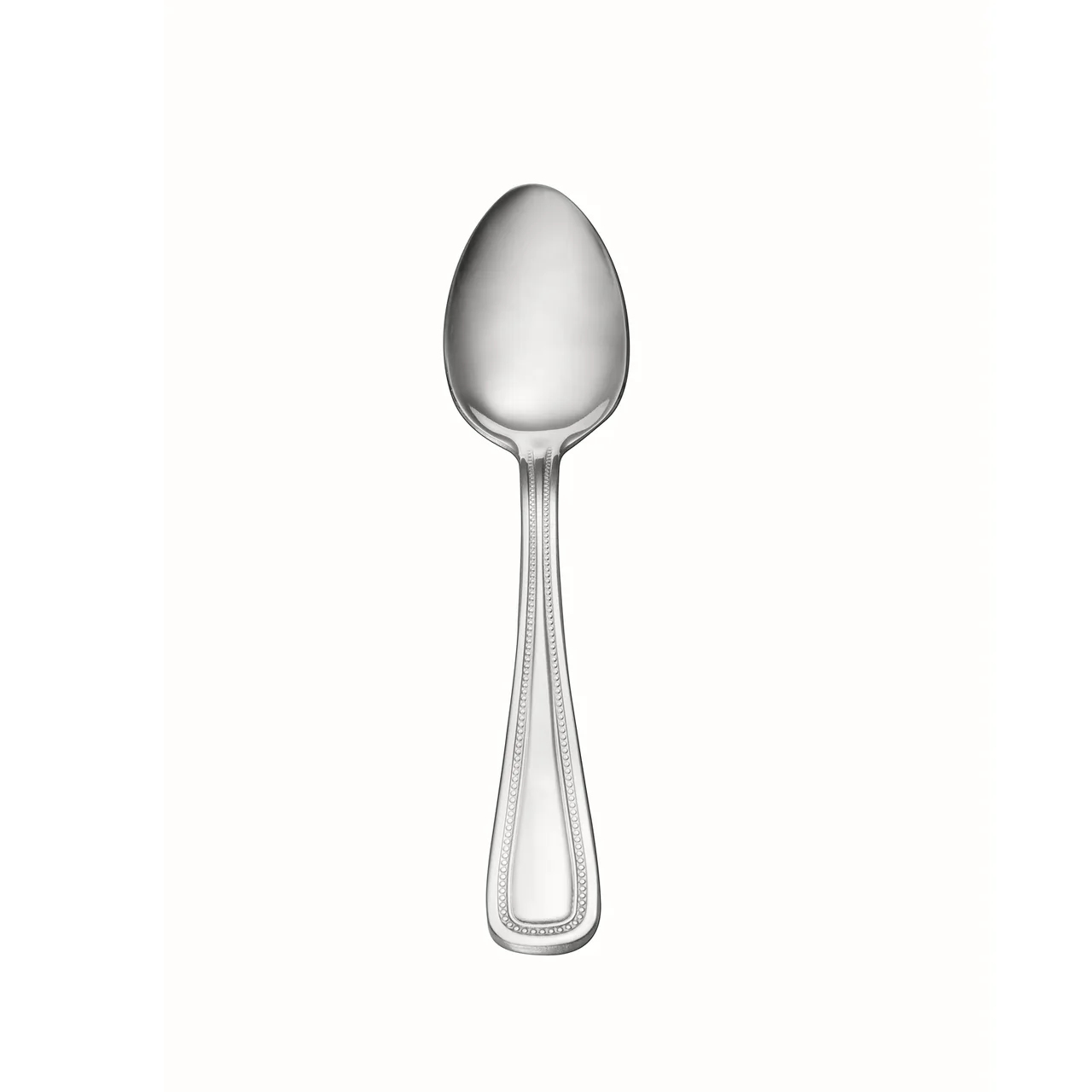 CAC China 3008-01 Black Pearl Teaspoon, 6¼" Length, Heavy Weight, 18/0 Stainless Steel - 1 Dozen
