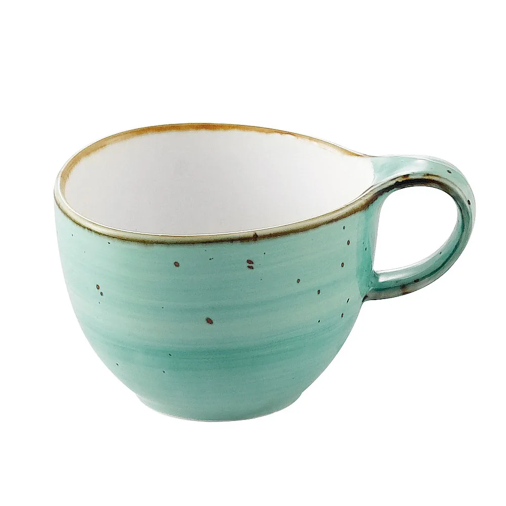 CAC China TUS-1-TQS - Tucson 8 oz Porcelain Cup, 3"5/8" x 3"3/4" Oven Microwave Safe - 1 Dozen