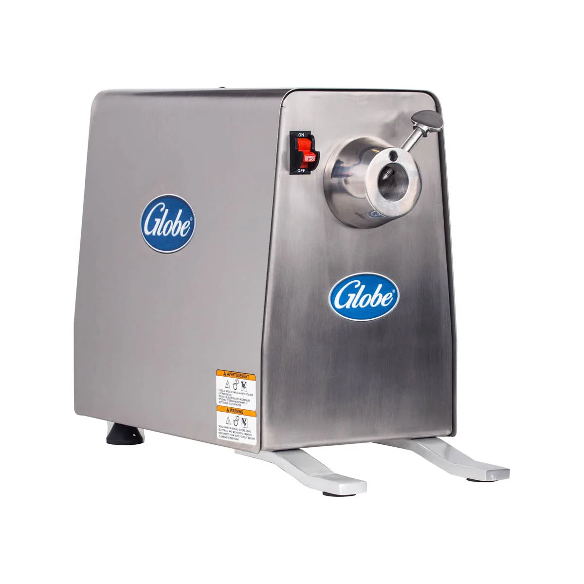 Globe GPD-H Power Drive Unit, 1 HP, 700 RPM, #12 Hub, Stainless Steel, 115V 60Hz 1-Ph, 6A, Interlock Switch
