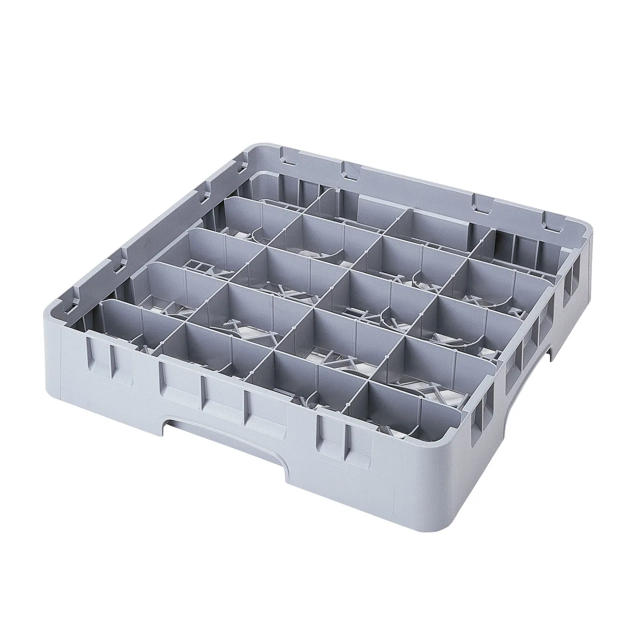 Cambro 20C258151 Camrack Cup Rack, Full Size, 19-3/4 x 19-3/4, 20 Compartments, Soft Gray, HACCP Compliant