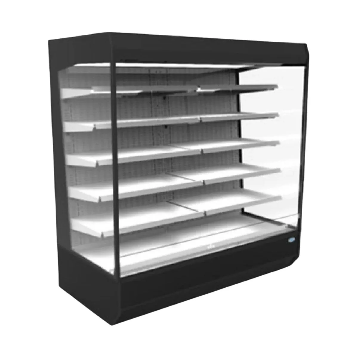 Federal Industries LMD9678R 97" Open Air Merchandiser in Black, Self-Serve, 5 Shelves, Remote Refrigeration