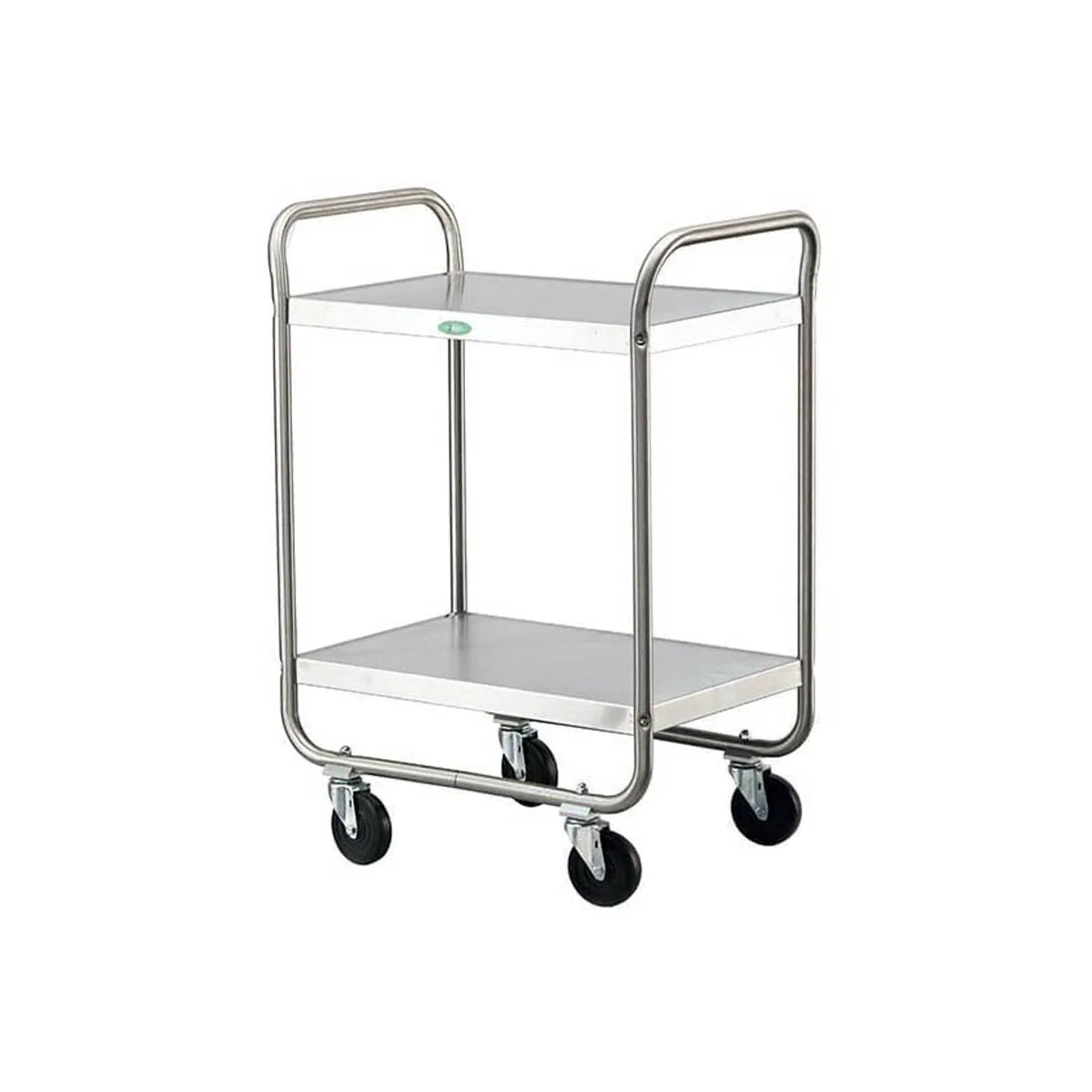 Lakeside 210 Stainless Steel 2-Shelf Tubular Utility Cart - 27" x 17-1/2" x 35-3/4"
