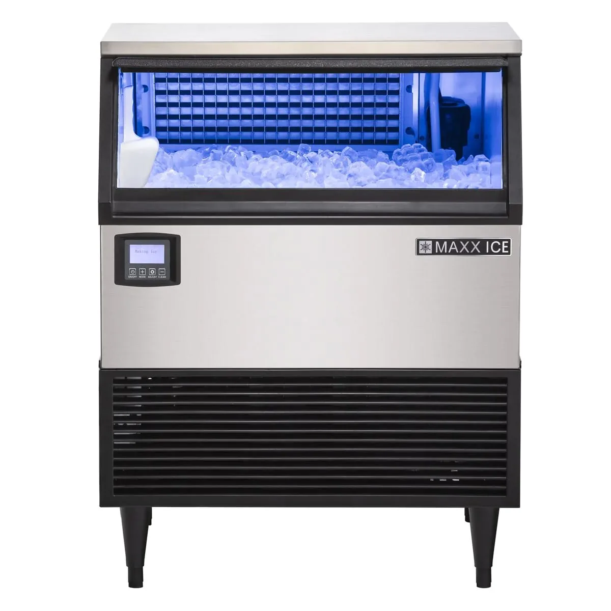 Maxx Ice MIM320N 30" Air Cooled Full Cube 328 lb Undercounter Ice Machine with 100 lb Bin