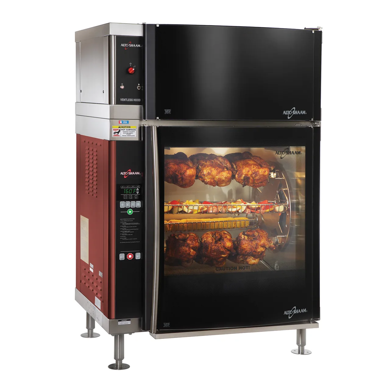 Alto-Shaam AR-7EVH-SGLPANE Rotisserie Oven, with Ventless Hood, Electric