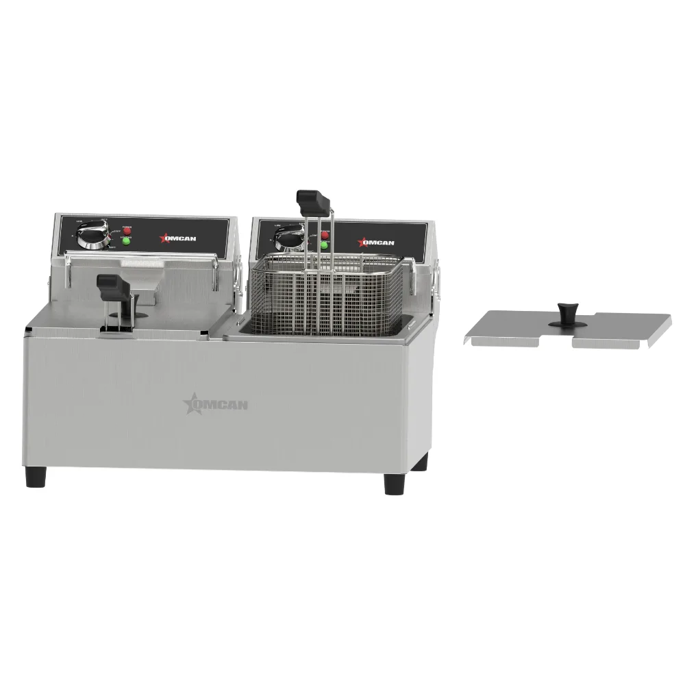 Omcan USA 48585 (Ce-Cn-10414) Elite Series Double Countertop Fryer, Electric