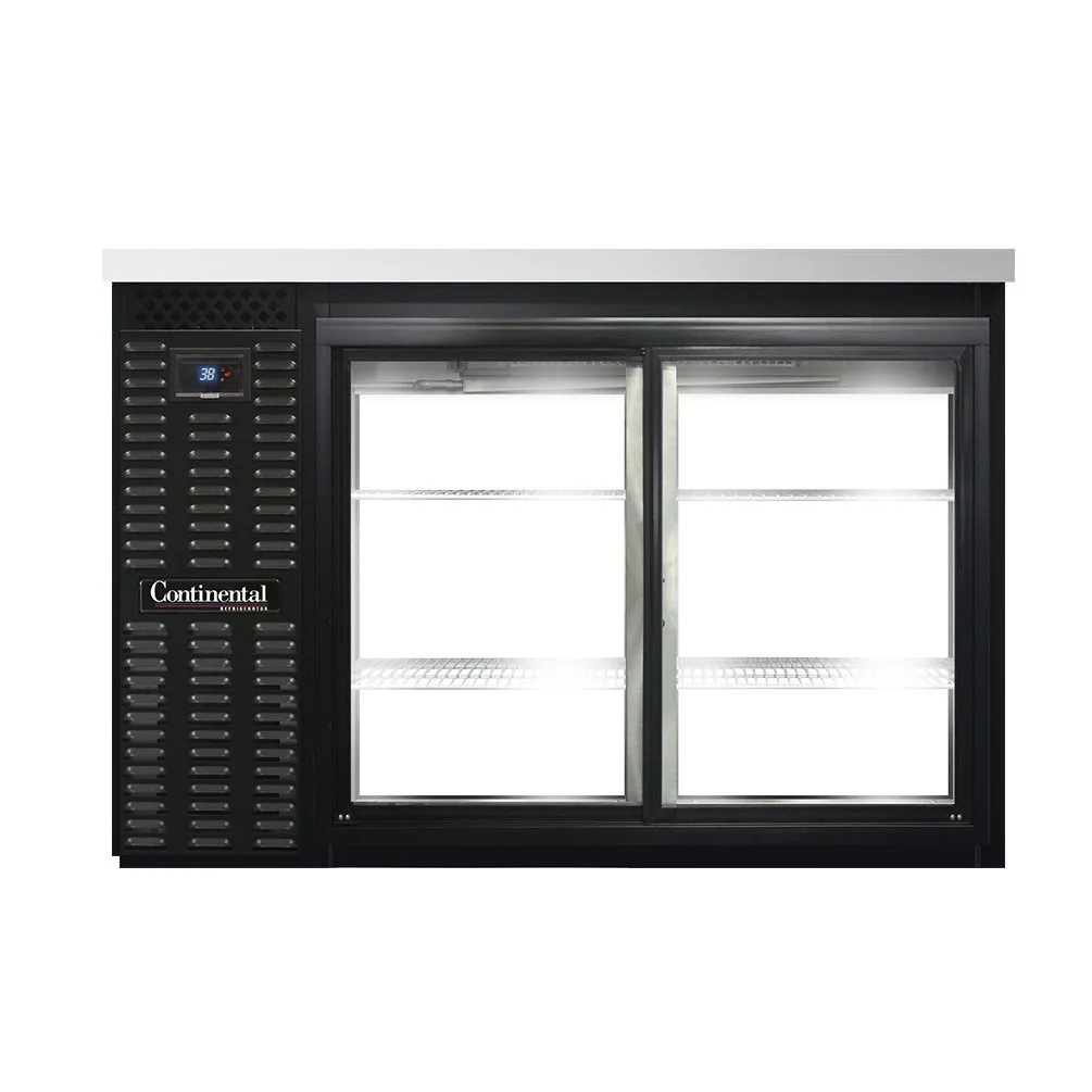 Continental Refrigerator BB50SNSGDPT 50" Pass-Thru Glass Door Back Bar Cooler