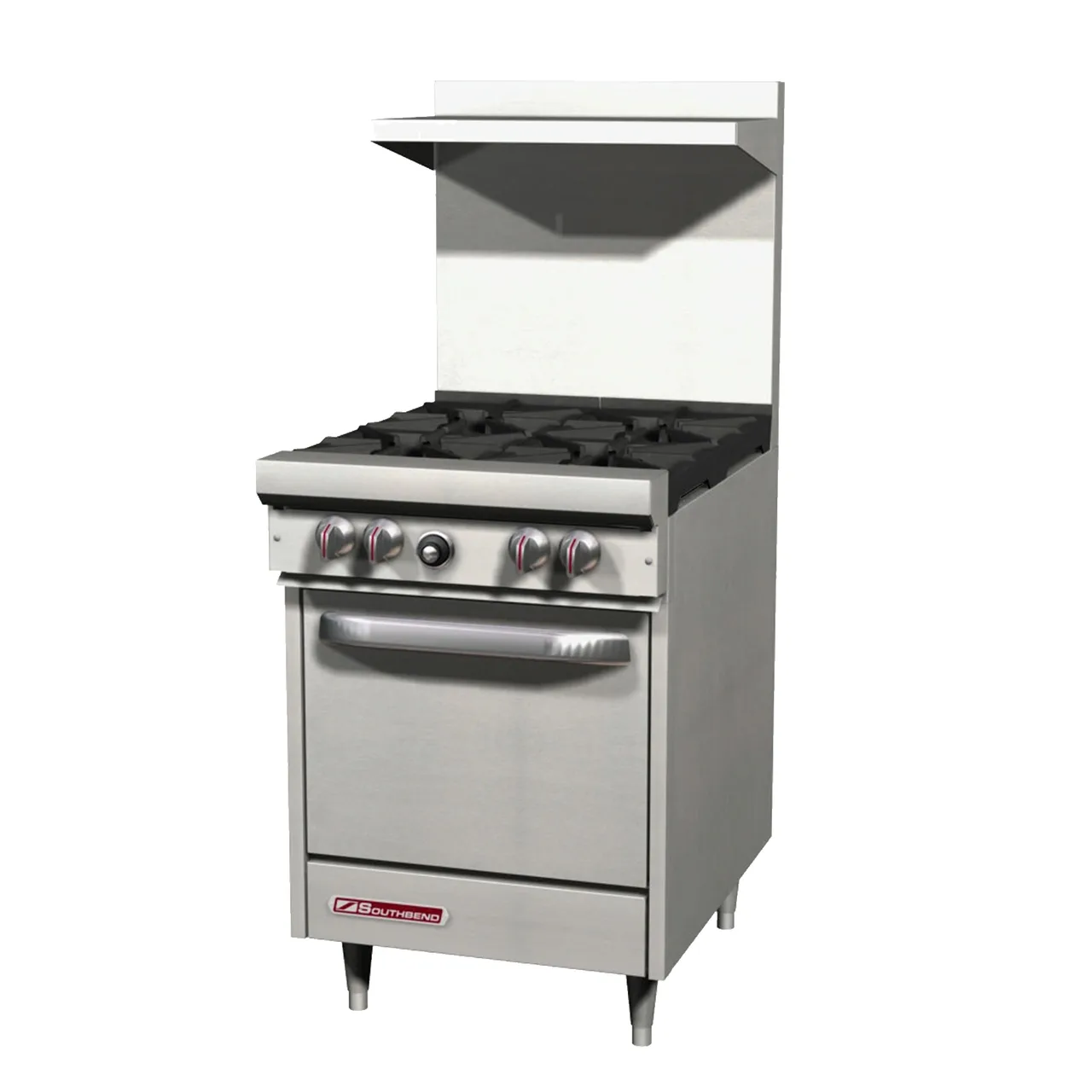 Southbend S24C 24" Gas Restaurant Range w/ (4) Open Burners, (1) Cabinet Base, 112.000 BTU
