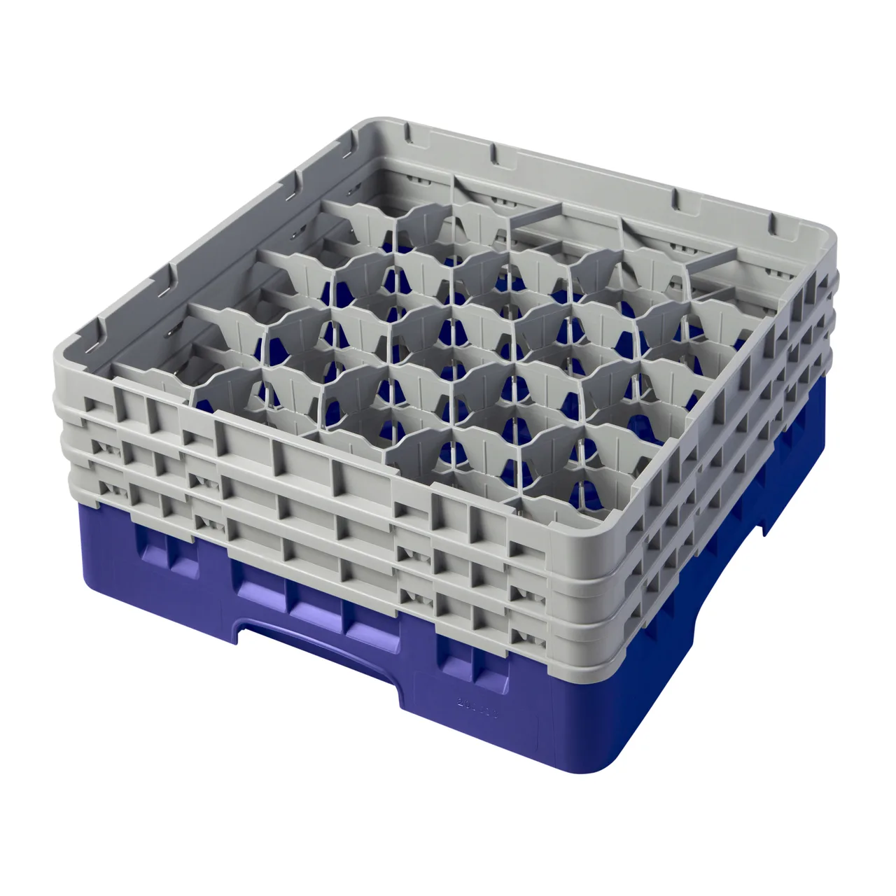 Cambro 20S638168 Camrack Glass Rack, Blue, Full Size, 19-3/4" x 19-3/4", 20 Compartments, 3-7/8" Max Dia, HACCP