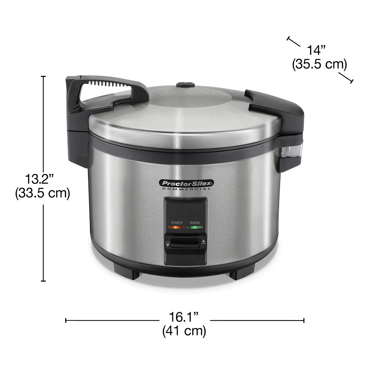 Hamilton Beach 37540 Proctor Silex Commercial Rice Cooker/Warmer, 40 Cups, 120V, 1250W