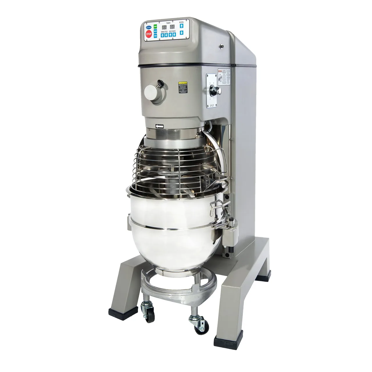 Globe SP62P-4 60 qt Planetary Pizza Floor Mixer with Timer, 3 HP, 4-Speed, #12 Hub