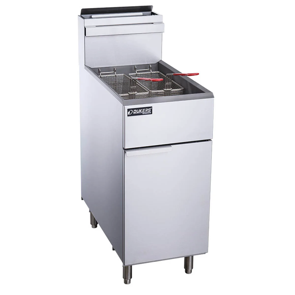 Dukers Appliance Co DCF4-LPG Full Pot Floor Model Gas Fryer w/ 50 Lb Capacity, 120.000 BTU