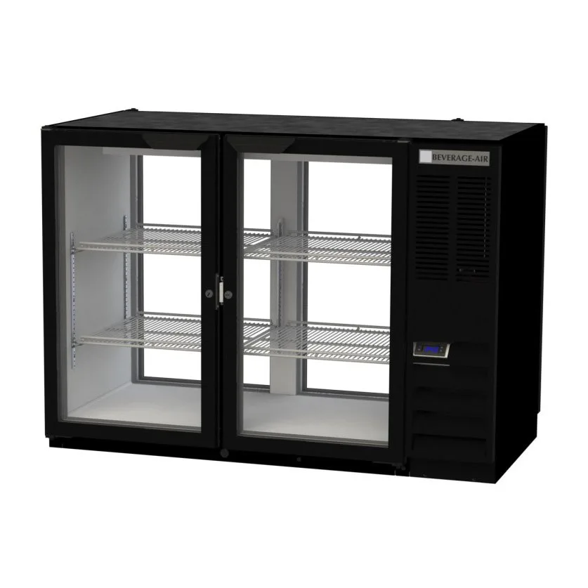 Beverage Air BB48HC-1-FG-PT-B 48" Two Section Pass-Thru Back Bar Cooler