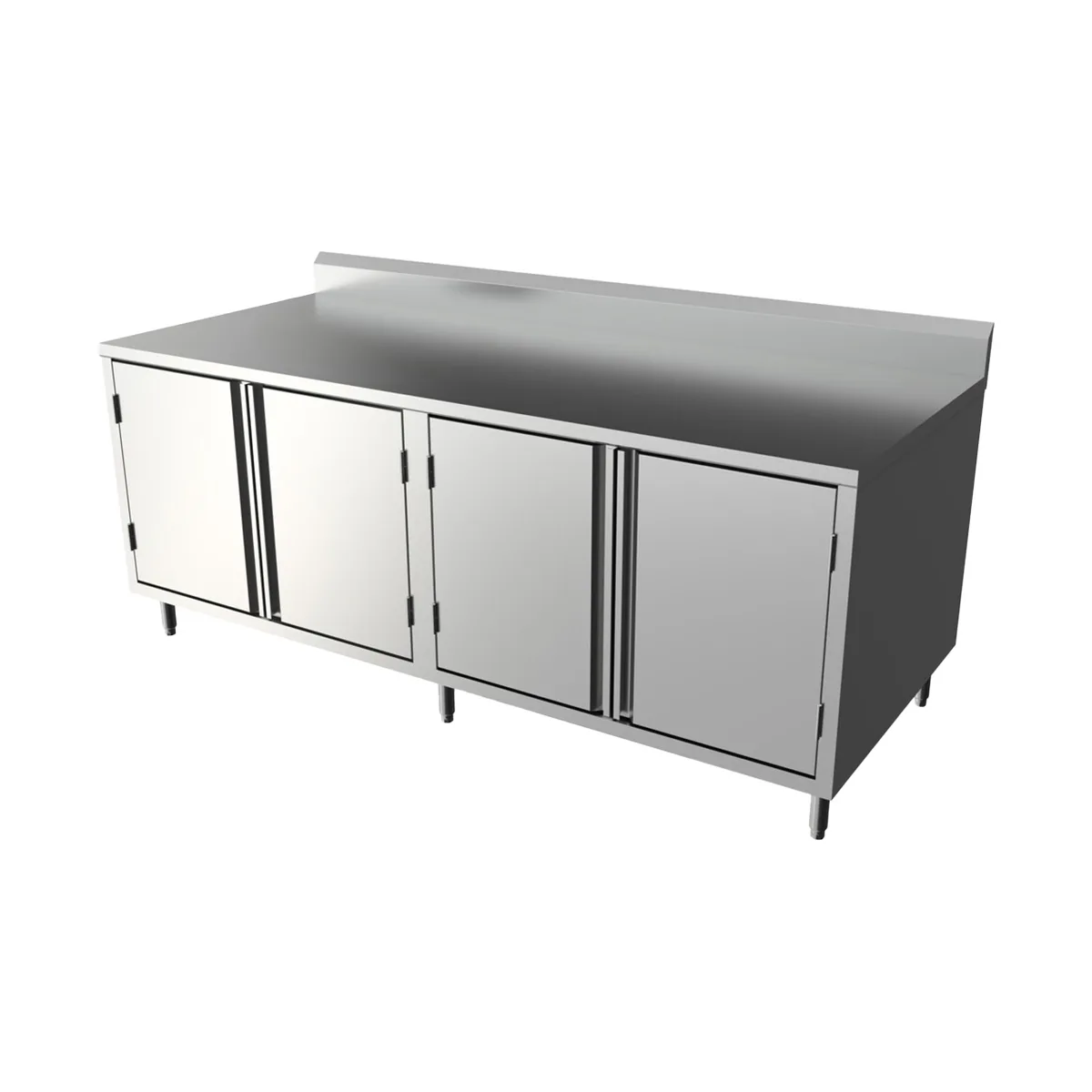 BK Resources CSTR5-3684H 84" Work Table, Cabinet Base with Hinged Doors