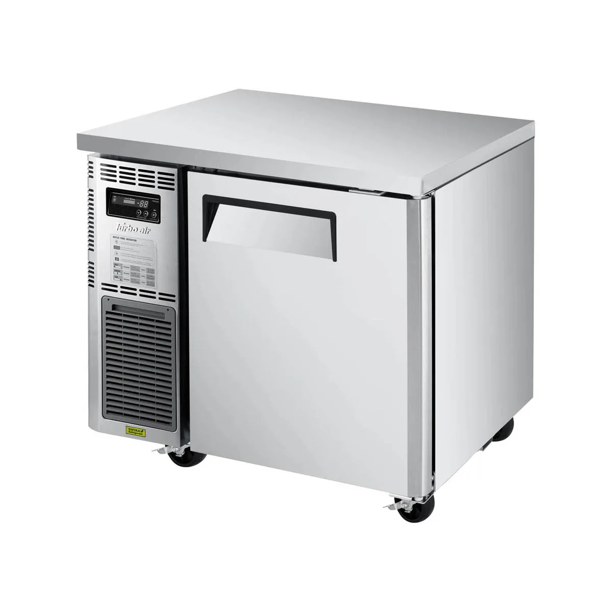 Turbo Air JUF-36S-N 35" 1-Door Undercounter Freezer, Stainless Steel Exterior, Front Breathing, 5.66 cu. ft.