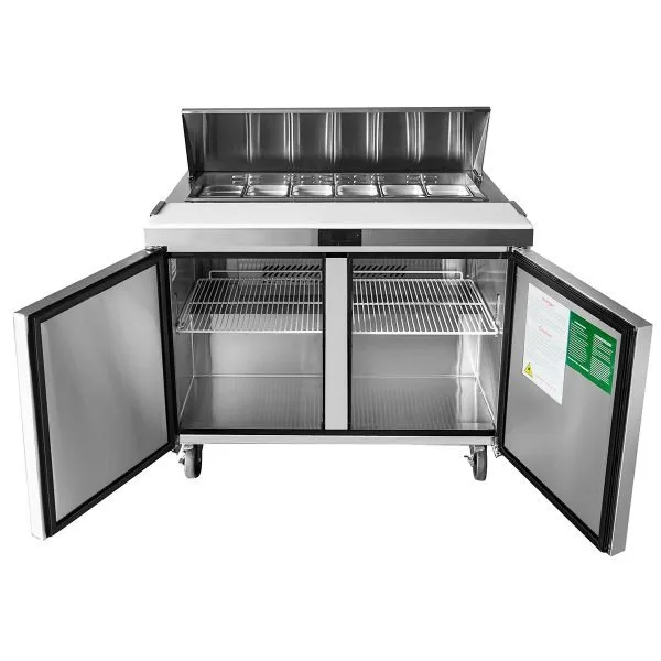 Atosa USA MSF8303GR 60" Two Section Sandwich / Salad Prep Table, 17.2 cu. ft.