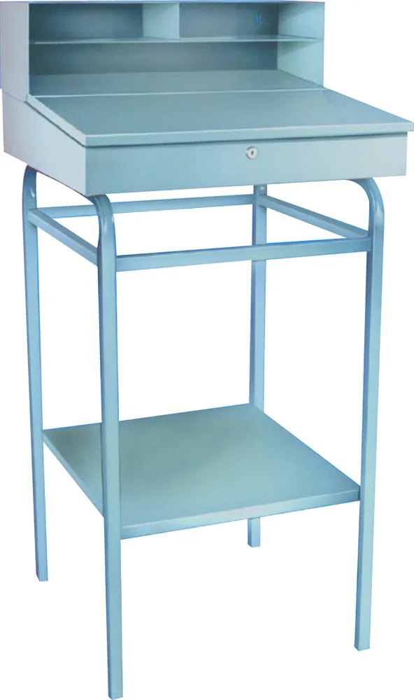 Winholt RDSWN-2 Receiving Desk, Stand‑Up, Sloped Writing Surface, Heavy‑Gauge Steel, Lift‑Top Storage