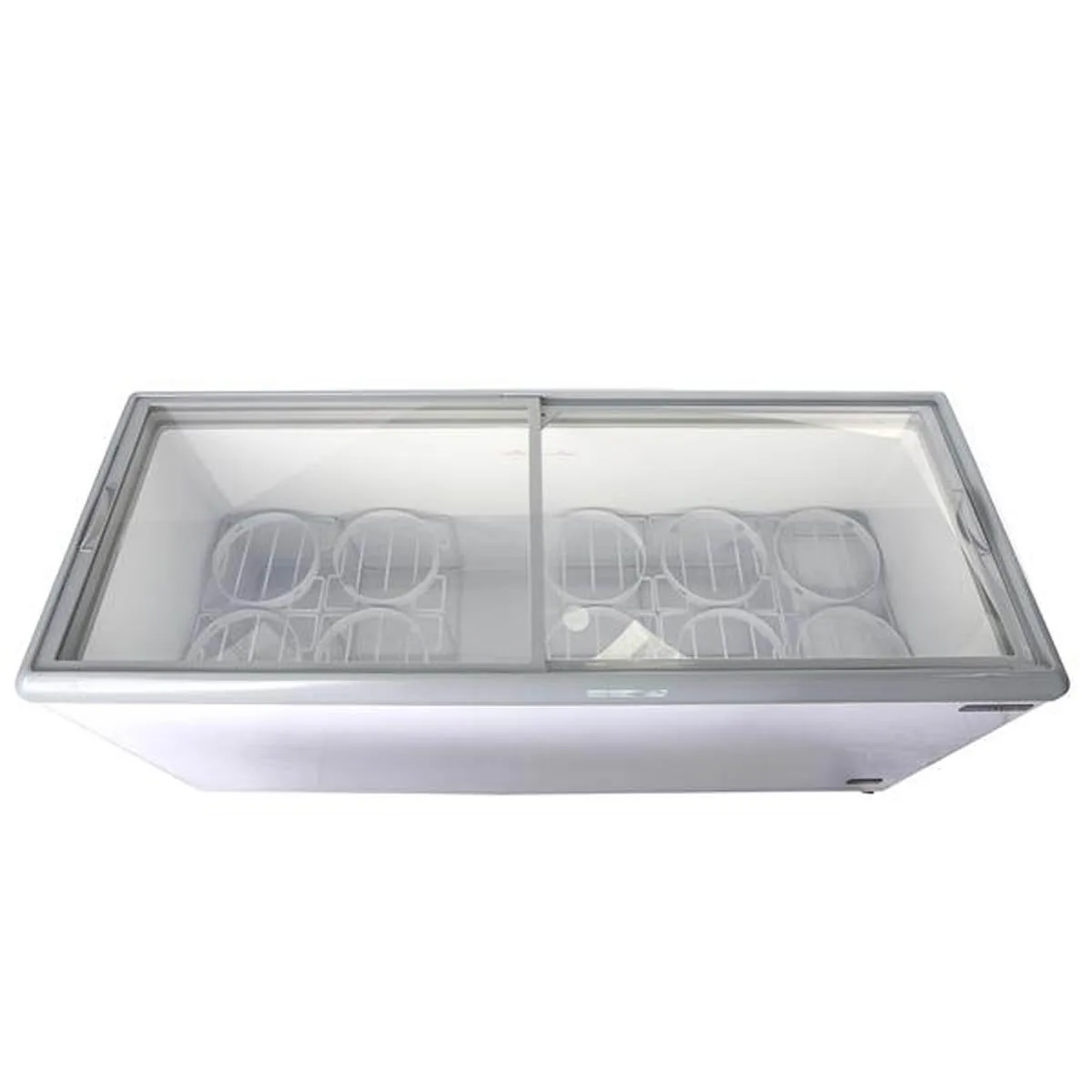 Maxx Cold MXDC-12 70" Ice Cream Dipping Cabinet w/ Curved Sneeze Guard