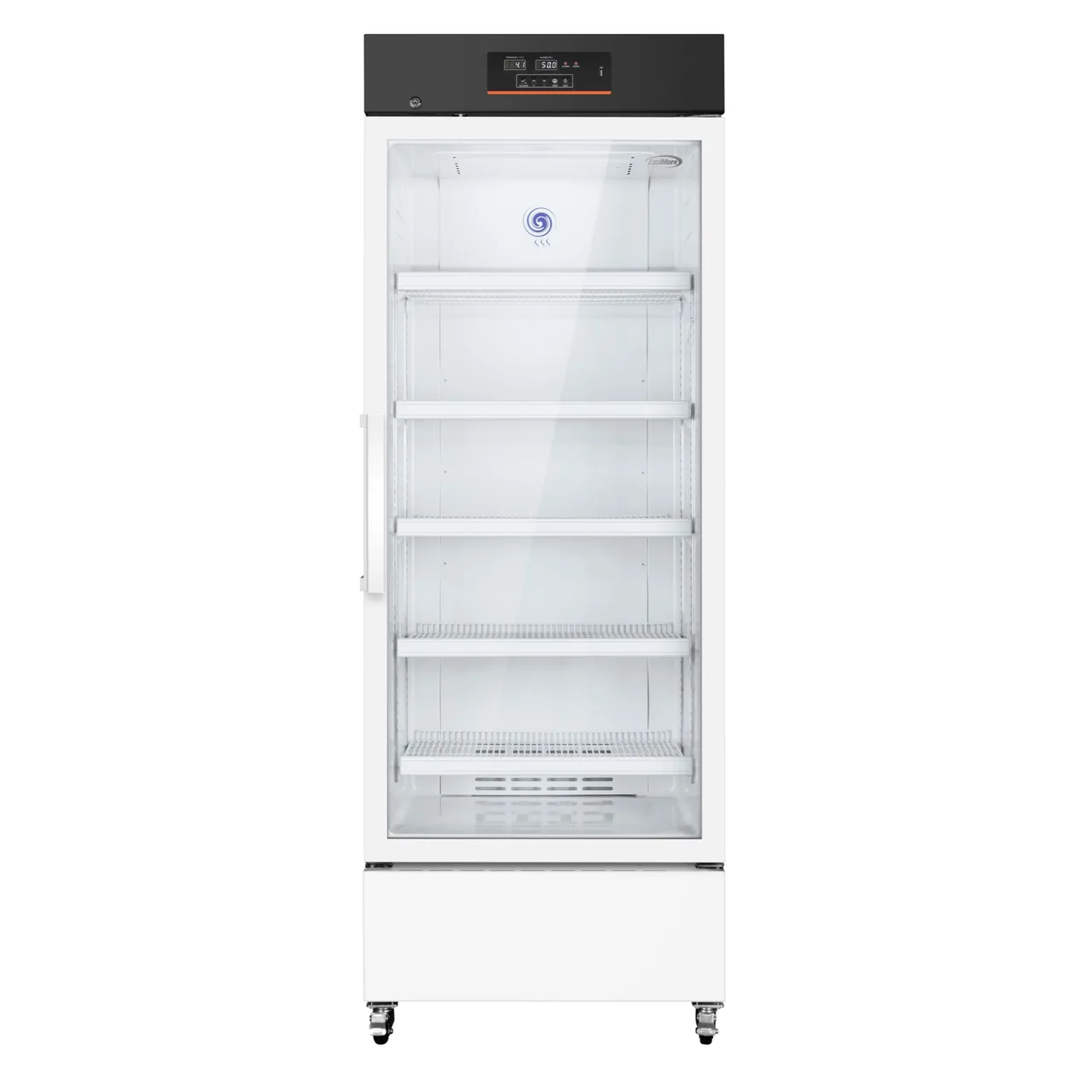 Koolmore KM-PHR-15C - 15 cu ft Glass Door Fridge, 26"W x 27"D x 75"H, White, Full-Hinged, Bottom