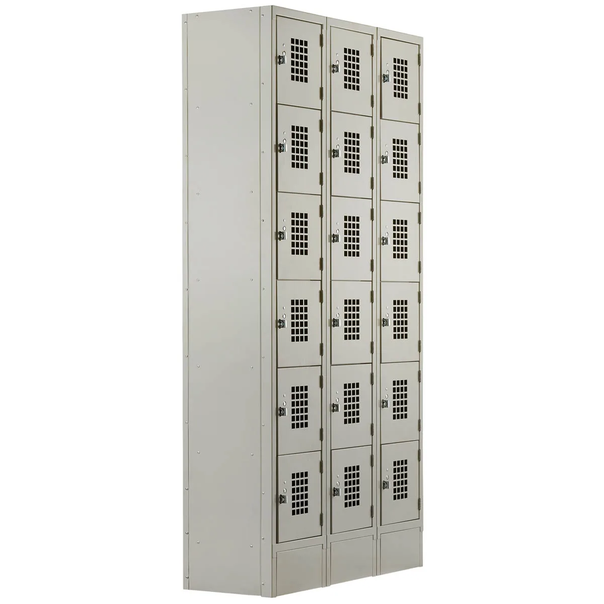 Winholt WL-618 Floor Mounted Lockers w/ 6-Tier, 3 Columns - 36"W X 12"D X 78"H