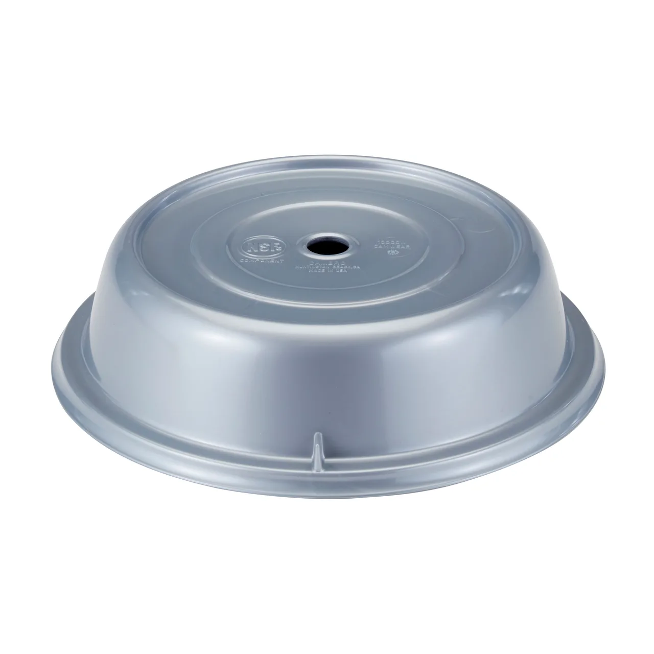 Cambro 1101CW486 Silver PC Plate Cover, 11" Dia x 2‑11/16" Hgt, NSF, 210°F Cart‑Ready, Made in USA