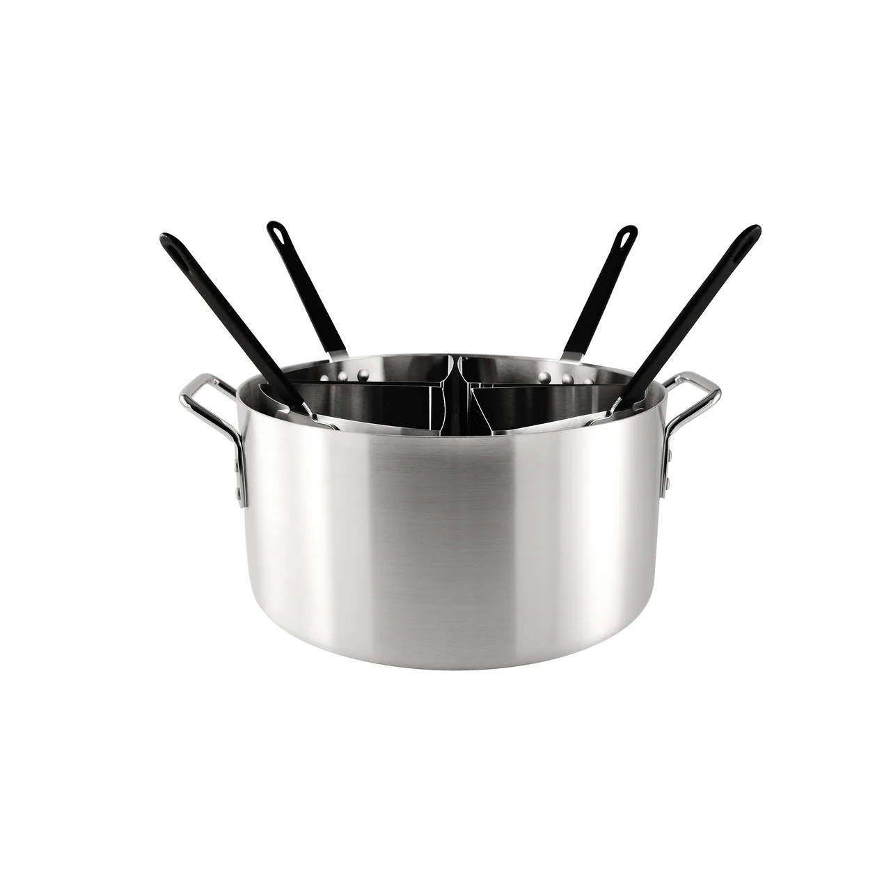 CAC China ALPC-20ST Pasta Cooker Set, 20 qt Aluminum Pot with 4 Inserts, Handles - Set