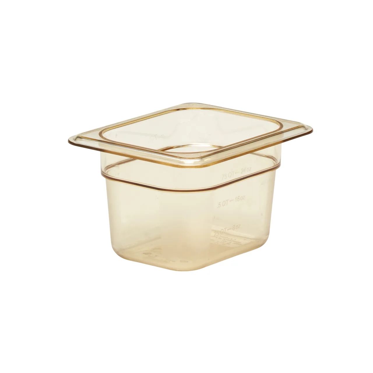 Cambro 84HP150 H‑Pan Food Pan, 1/8 Size, 4″ Deep, Amber Hi‑Temp Plastic, Non‑Stick, NSF