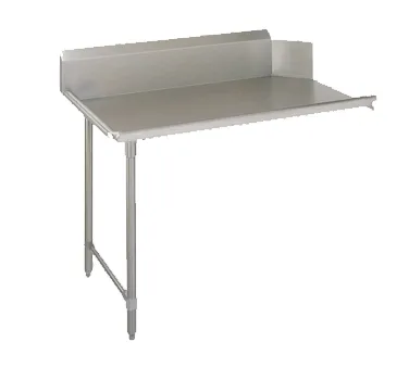 John Boos CDT4-S72SBK-L 72" Clean Straight Dishtable w/ Left Table, 10" Backsplash, Steel Legs