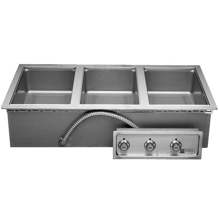 APW Wyott HFW-3DTS Hot Food Well Unit, Drop In, Electric, (3) 12" X 20" Wells