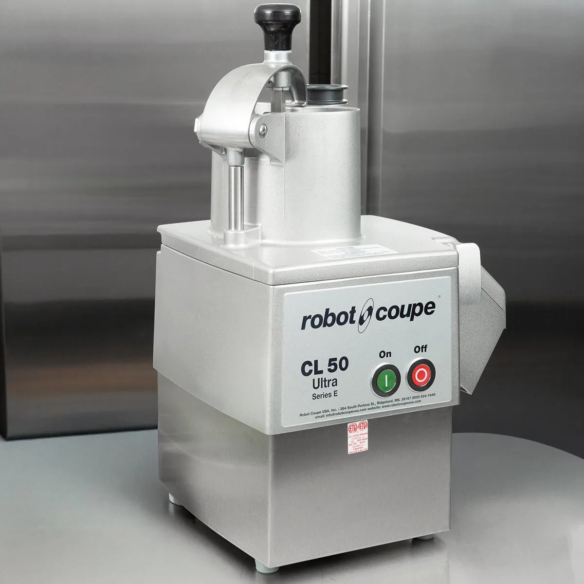 Robot Coupe CL50EUPIZZA Continuous Feed Food Processor, 5 Discs Included, 1 1/2 hp