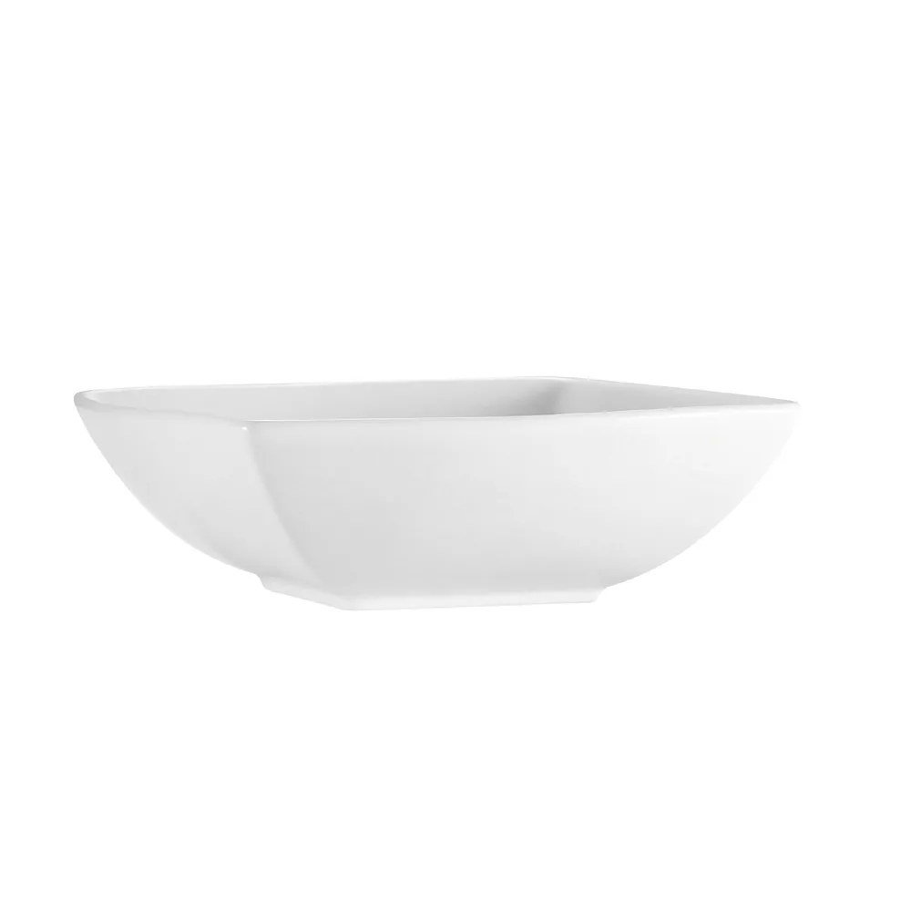 CACChina PNS-B4 Bowl 6 Oz 4-1/2"Lx4-1/2"Wx1-1/2"H Porcelain White Dishwasher/Oven/Microwave- 1 Dozen