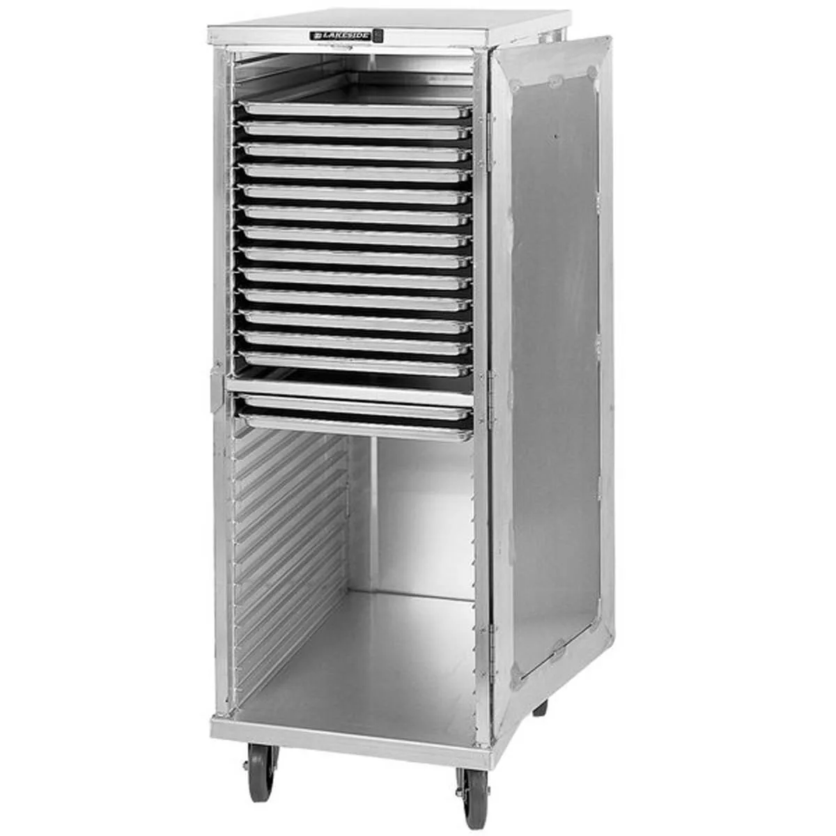 Lakeside 5527 20 Pan Capacity End Load Aluminum Enclosed Bun / Sheet Pan Rack