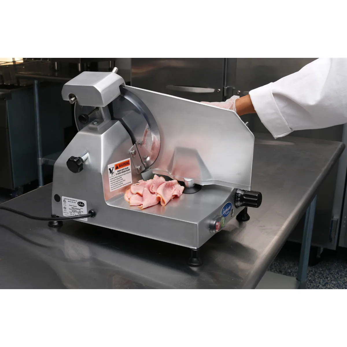 Globe C12 Chefmate Series 12" Manual Meat Slicer, Belt-Driven, 1/3 HP