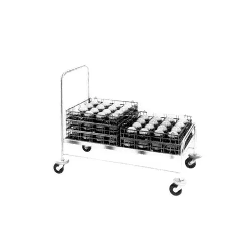 Piper Products 721-1 Stainless Steel Tray Delivery Cart for (2) Stacks of 15-1/4" x 20-1/2" Trays