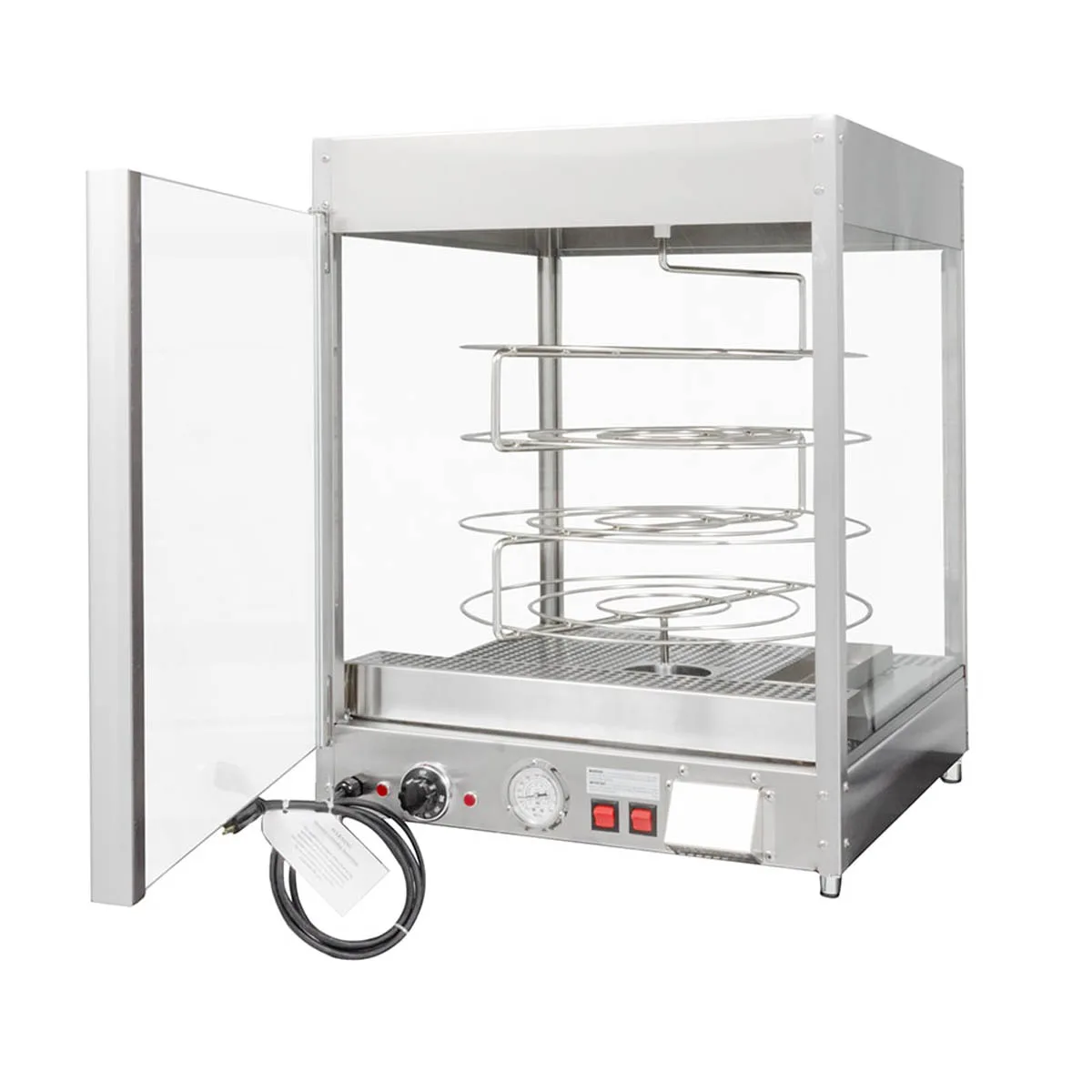 Doyon DRPR4S 22" Full Service Countertop Food Warmer/Display Case, 4 Shelves