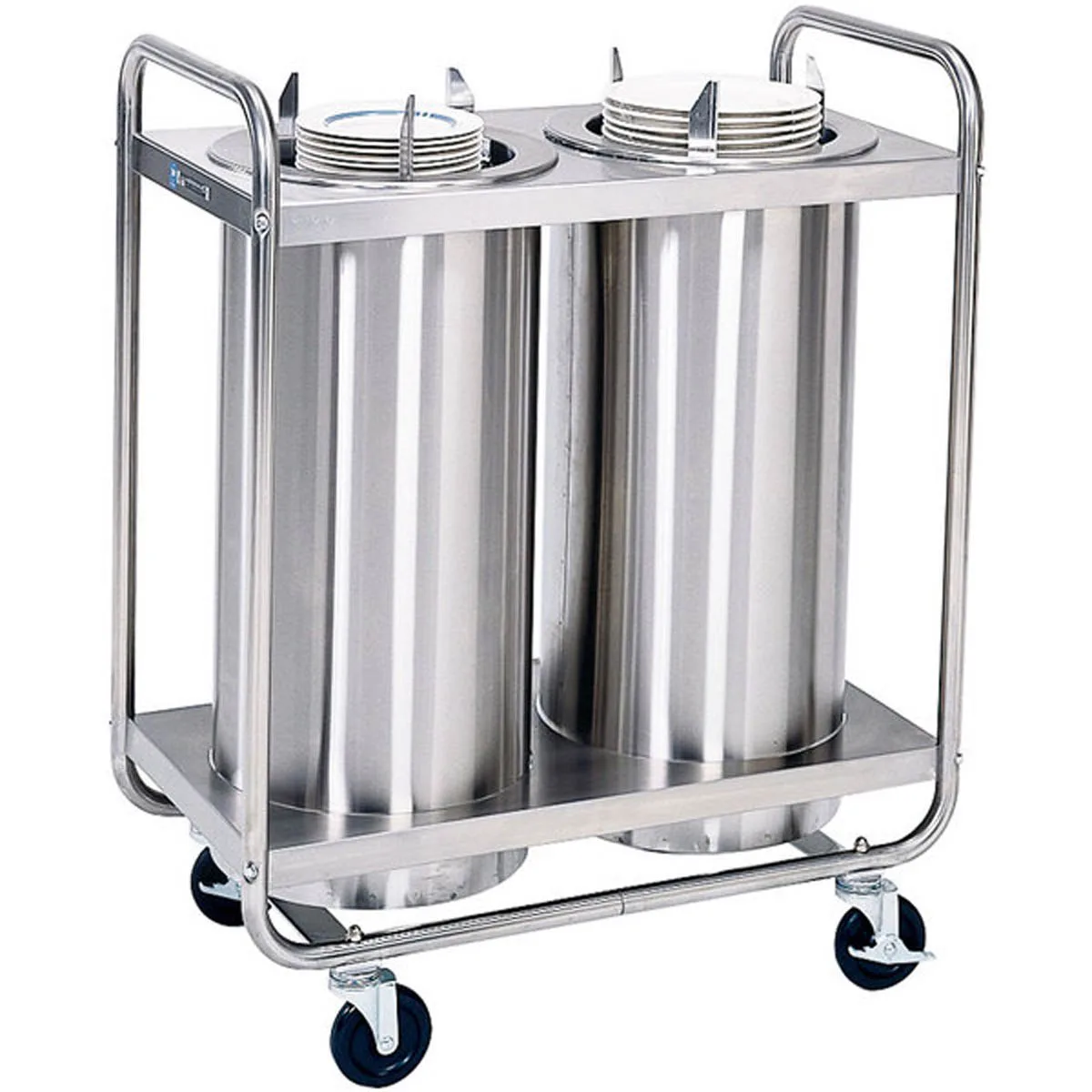 Lakeside 772 Mobile Open Base 2-Stack Dish Dispenser w/ 7.5" Dia. Dish Size, Unheated