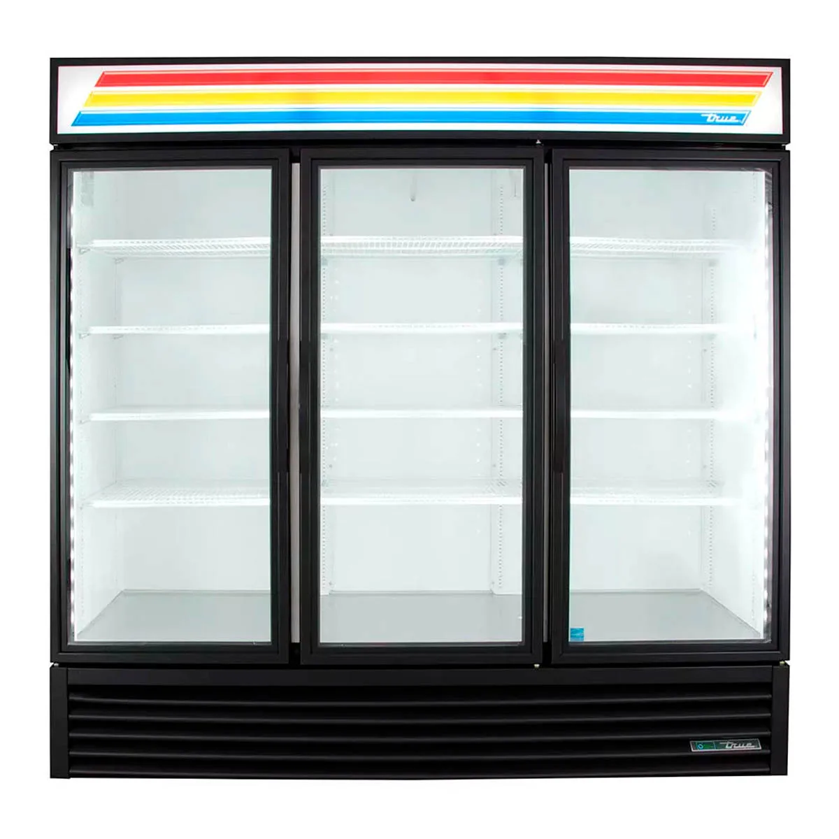 True GDM-72F-HC~TSL01 78" 3 Glass Swing Door Merchandiser Freezer in White
