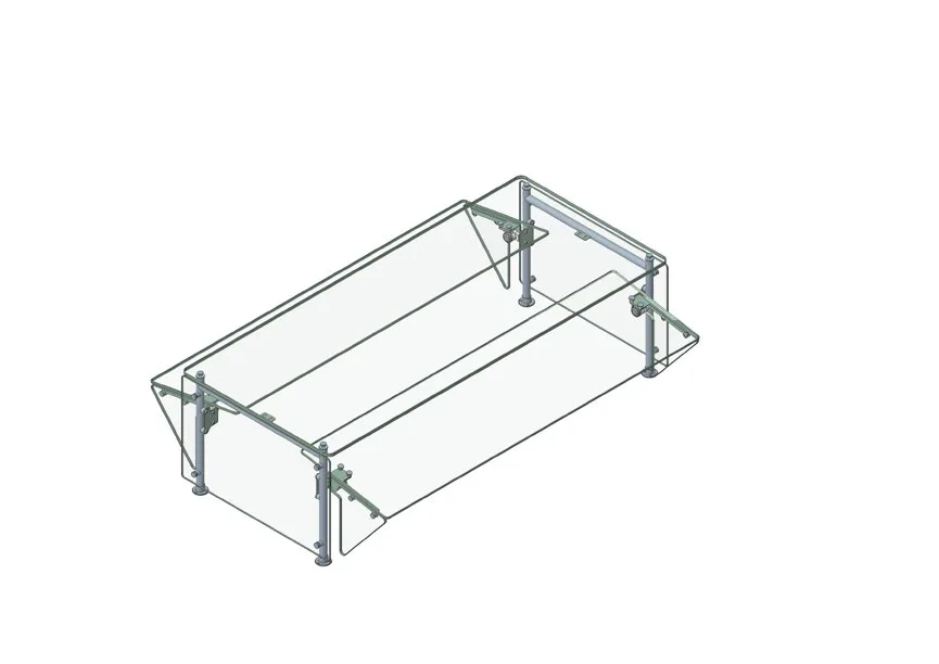 Randell RS AFS-STDS-36 Stationary Sneeze Guard