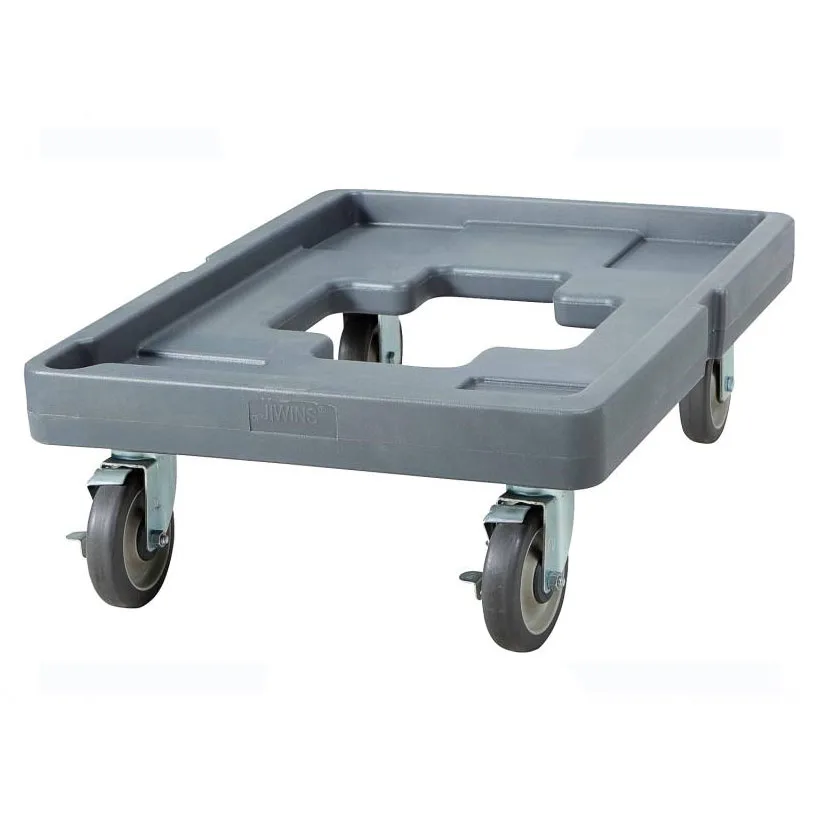 Omcan USA 80189 Gray Food Carrier Dolly with Cargo Strap Platform Design